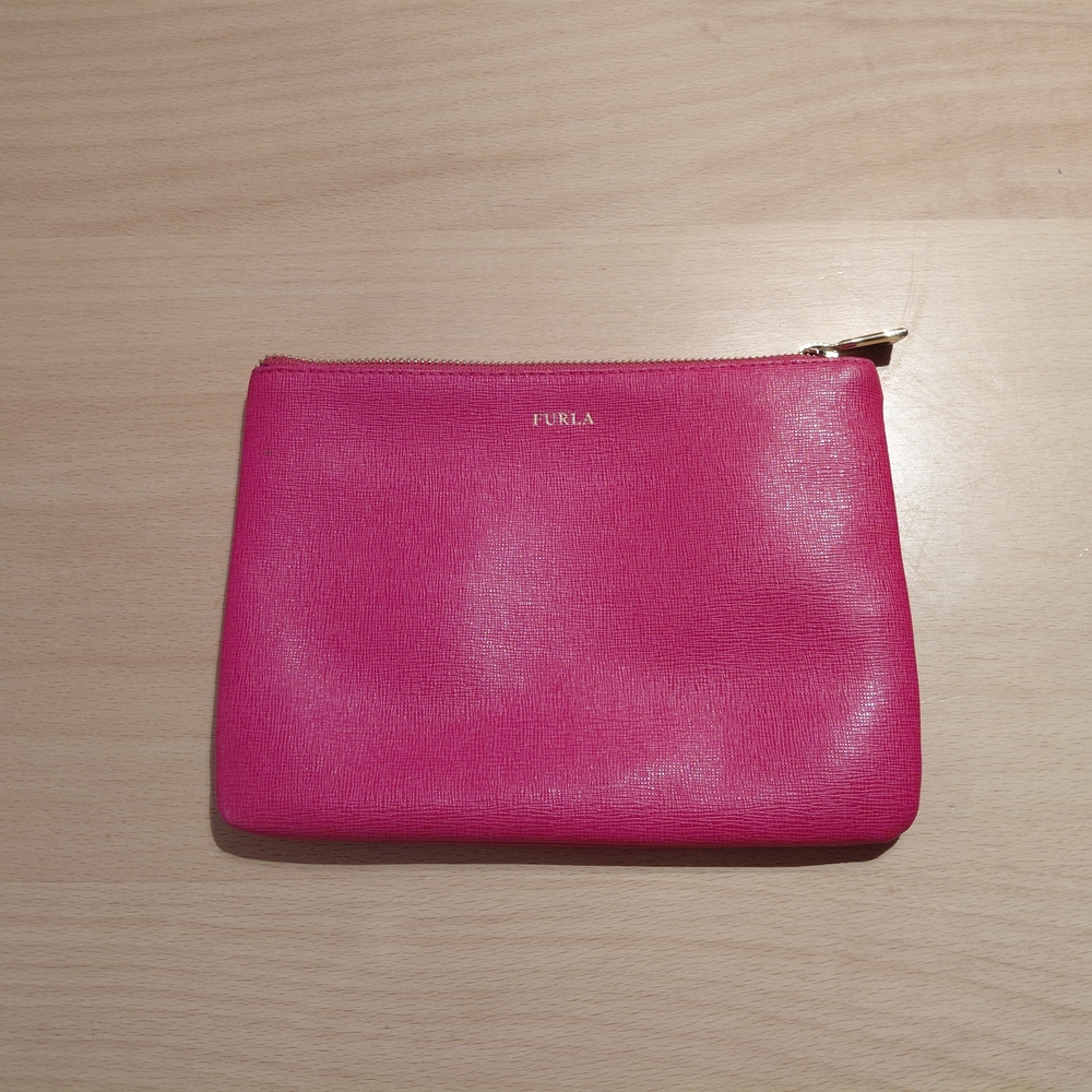 Furla Fuchsia Cosmetic Pouch Clutch